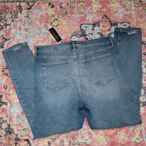 Banana Republic High Rise Skinny Distress Washwell Denim Jeans 34 Tall / 18 Nwt - Picture 7 of 8